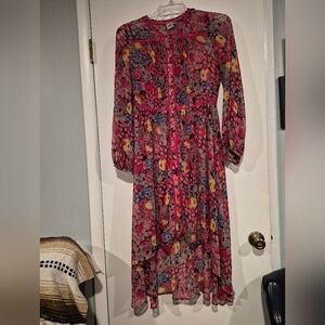 ASOS Multicolor Floral Long Sleeve Dress